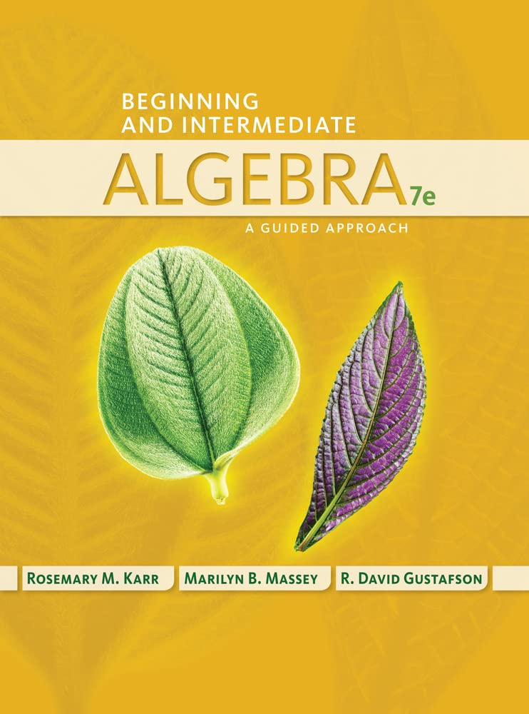 Book Cover Beginning and Intermediate Algebra: A Guided Approach