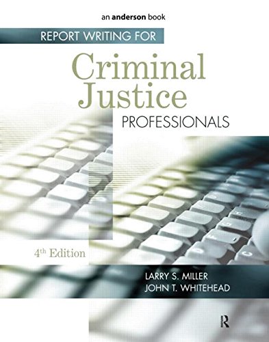 Book Cover Report Writing for Criminal Justice Professionals