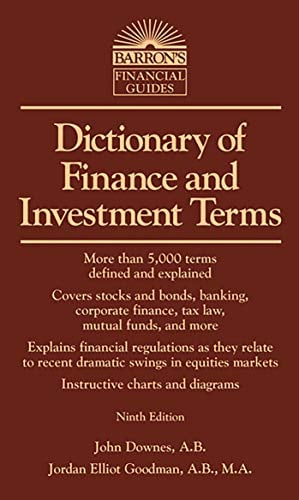 Book Cover Dictionary of Finance and Investment Terms (Barron's Business Dictionaries)