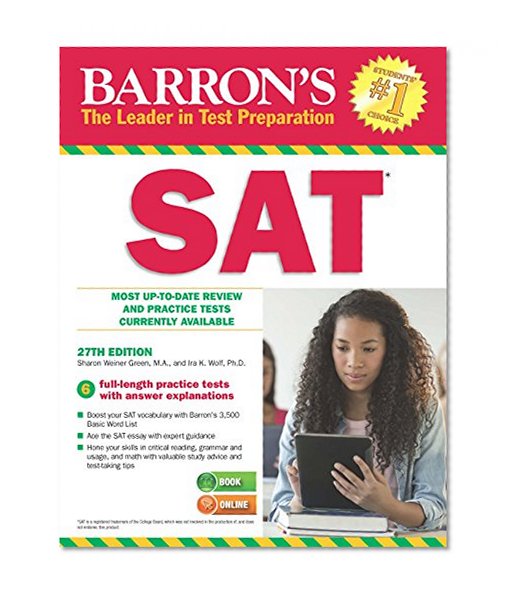 Book Cover Barron's SAT, 27th Edition (Barron's Sat (Book Only))