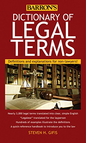 Book Cover Dictionary of Legal Terms: Definitions and Explanations for Non-Lawyers