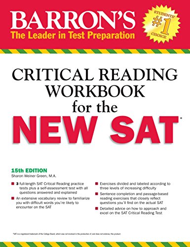 Book Cover Barron's Reading Workbook for the NEW SAT (Critical Reading Workbook for the Sat)
