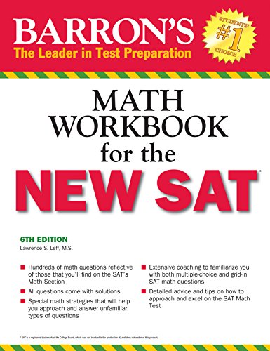 Book Cover Barron's Math Workbook for the NEW SAT, 6th Edition (Barron's Sat Math Workbook)
