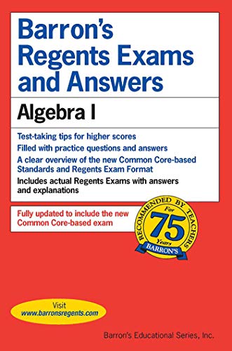 Book Cover Regents Exams and Answers: Algebra I (Barron's Regents Exams and Answers)