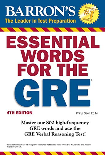 Book Cover Essential Words for the GRE, 4th Edition (Barron's Test Prep)