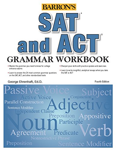 Book Cover SAT and ACT Grammar Workbook (Barron's Test Prep)