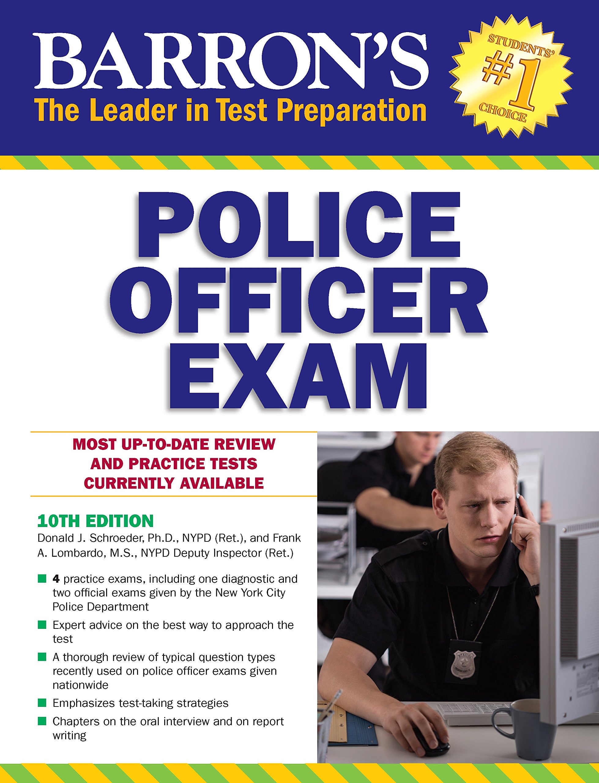 Book Cover Barron's Police Officer Exam, 10th Edition (Barron's Test Prep)