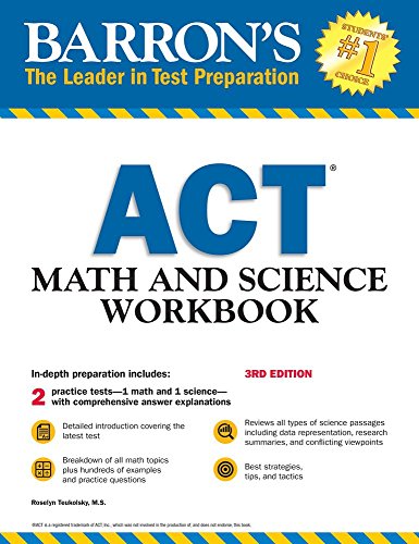 Book Cover Barron's ACT Math and Science Workbook, 3rd Edition (Barron's Act Math & Science Workbook) (Barron's Test Prep)