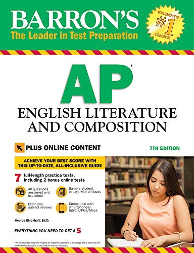 Book Cover Barron's AP English Literature and Composition, 7th Edition: with Bonus Online Tests (Barron's Test Prep)