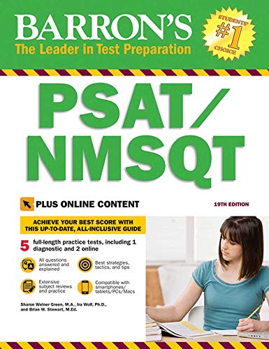 Book Cover Barron's PSAT/NMSQT, 19th Edition: With Bonus Online Tests (Barron's Test Prep)