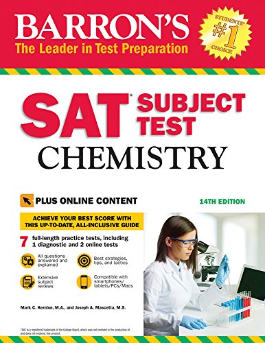 Book Cover Barron's SAT Subject Test: Chemistry, 14th Edition: With Bonus Online Tests