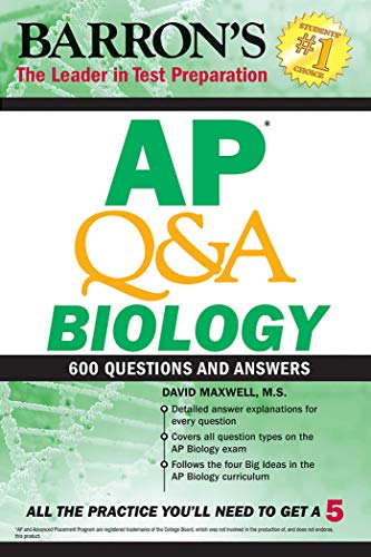 Book Cover AP Q&A Biology: With 600 Questions and Answers