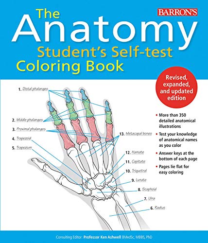 Book Cover Anatomy Student's Self-Test Coloring Book