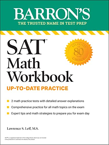 Book Cover SAT Math Workbook (Barron's Test Prep)