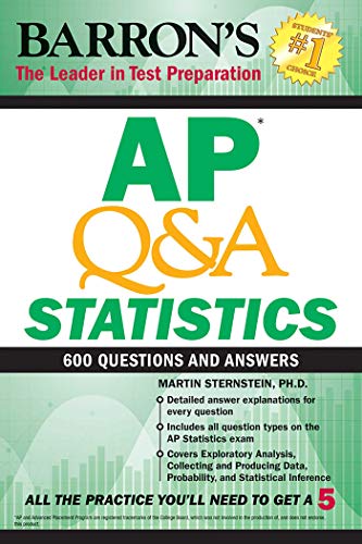 Book Cover AP Q&A Statistics: With 600 Questions and Answers (Barron's AP)