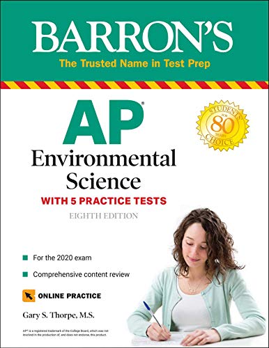 Book Cover AP Environmental Science: With 5 Practice Tests (Barron's Test Prep)