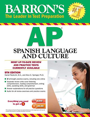 Book Cover Barron's AP Spanish Language and Culture with MP3 CD, 9th Edition