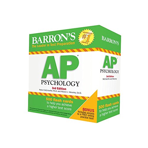 Book Cover Barron's AP Psychology Flash Cards, 3rd Edition (Barron's Test Prep)
