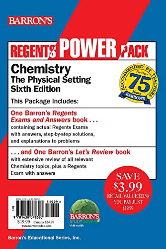 Book Cover Regents Chemistry Power Pack: Let's Review Chemistry + Regents Exams and Answers: Chemistry (Barron's Regents NY)
