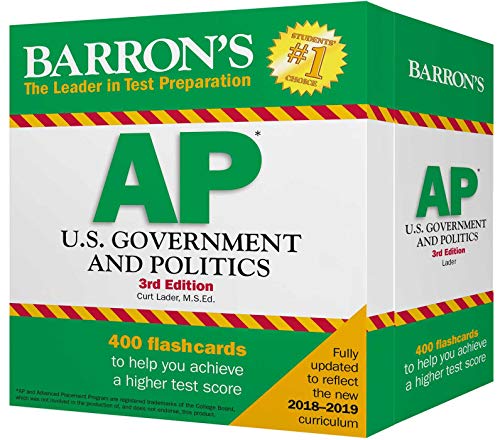 Book Cover Barron's AP U.S. Government and Politics Flash Cards (Barron's Test Prep)