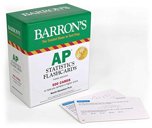 Book Cover AP Statistics Flashcards (Barron's Test Prep)