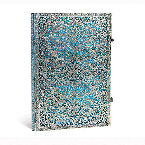 Book Cover Maya Blue Journal: Unlined Grande (Silver Filigree Collection)