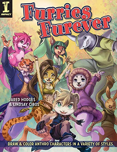 Book Cover Furries Furever: Draw and Color Anthro Characters in a Variety of Styles