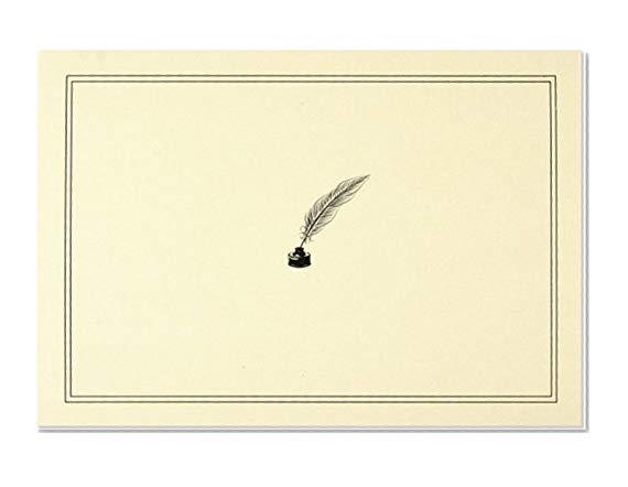 Book Cover Quill Pen and Ink Note Cards (Stationery, Boxed Cards)