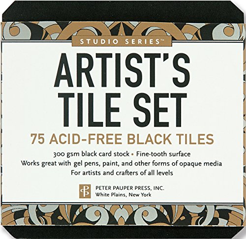 Book Cover Studio Series Artist's Tiles: Black (75 pack)