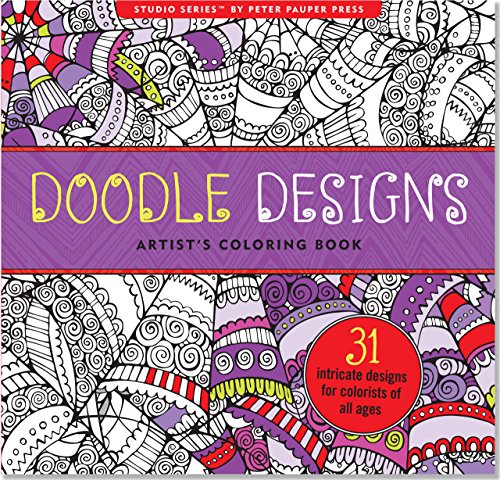 Book Cover Doodle Designs Adult Coloring Book (31 stress-relieving designs) (Studio)