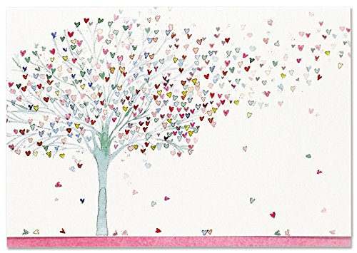 Book Cover Tree of Hearts Note Cards (Stationery, Boxed Cards)