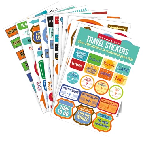 Book Cover Essentials Travel Planner Stickers (set of 200+ stickers)