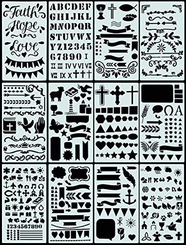 Book Cover Essentials Faith Stencil Set (Bible Journaling) (over 350 designs)