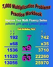 Book Cover 7,000 Multiplication Problems Practice Workbook: Improve Your Math Fluency Series
