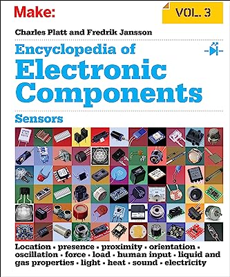 Book Cover Encyclopedia of Electronic Components Volume 3: Sensors for Location, Presence, Proximity, Orientation, Oscillation, Force, Load, Human Input, Liquid ... Light, Heat, Sound, and Electricity