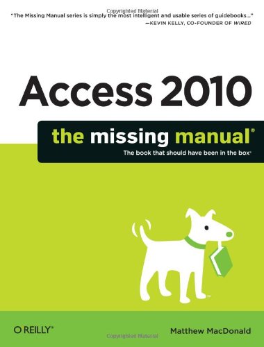 Book Cover Access 2010: The Missing Manual