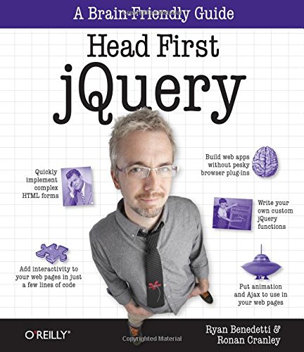 Book Cover Head First jQuery: A Brain-Friendly Guide (Brain-Friendly Guides)