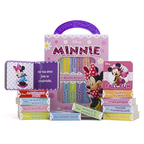 Book Cover Disney Minnie Mouse - My First Library Board Book Block 12-Book Set - Great for Teaching First Words - PI Kids