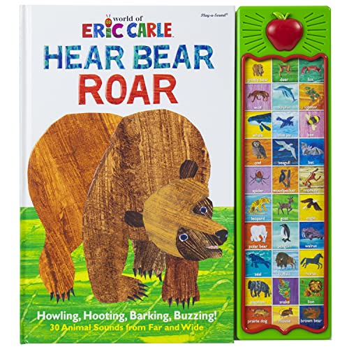 Book Cover World of Eric Carle, Hear Bear Roar 30-Button Animal Sound Book - Great for First Words - PI Kids
