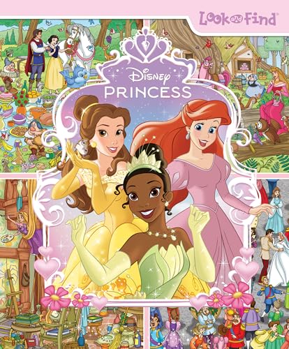Book Cover Disney Princess Cinderella, Tangled, Aladdin and More!- Look and Find Activity Book - PI Kids