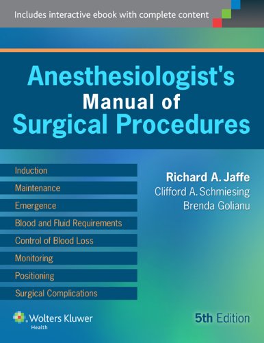Book Cover Anesthesiologist's Manual of Surgical Procedures