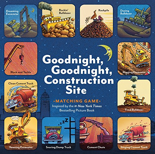 Book Cover Goodnight, Goodnight, Construction Site Matching Game: (Matching Games for 2-4 Year Olds, Matching Games for Kids, Memory Matching Games)