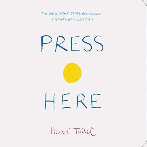 Book Cover Press Here (Baby Board Book, Learning to Read Book, Toddler Board Book, Interactive Book for Kids)