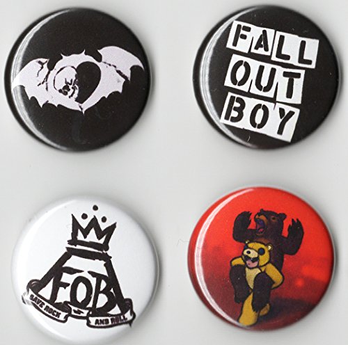 Book Cover Innova Fall Out BOY Button Set 4 Pack (1