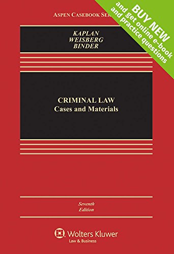 Book Cover Criminal Law: Cases and Materials [Connected Casebook] (Aspen Casebook Series)