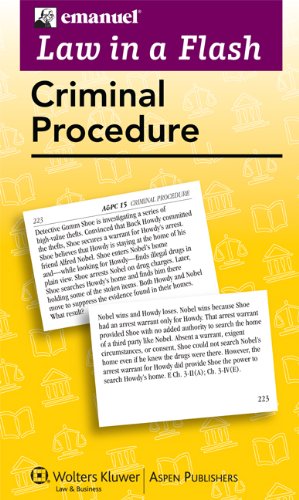 Book Cover Law in A Flash Cards: Criminal Procedure 2013