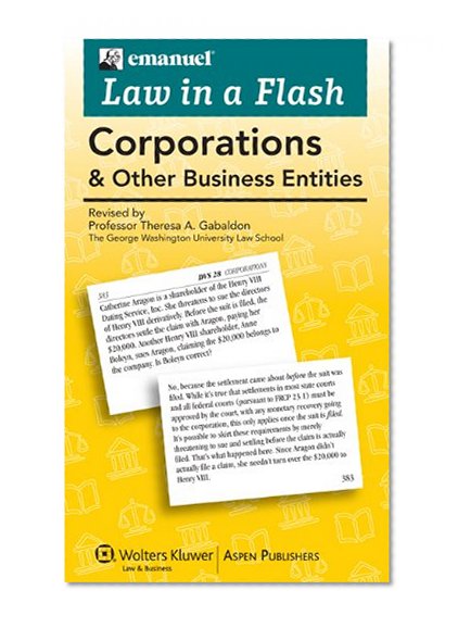 Book Cover Law in a Flash Cards: Corporations & Other Business Entities, 2013 Edition