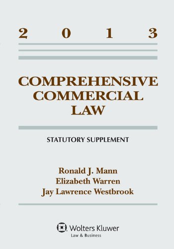 Book Cover Comprehensive Commercial Law 2013 Statutory Supplement