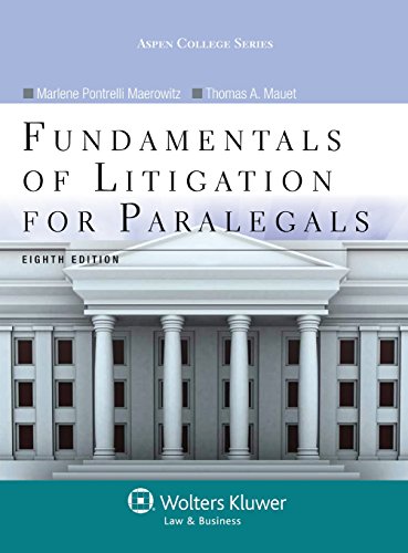 Book Cover Fundamentals of Litigation for Paralegals, Eighth Edition (Aspen College)