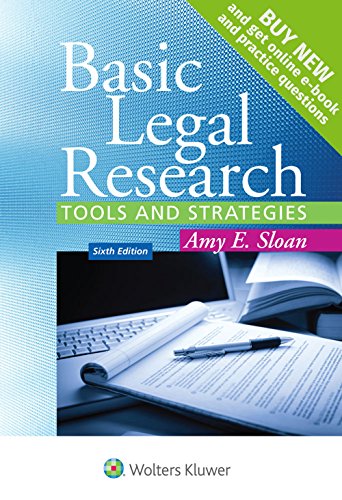 Book Cover Basic Legal Research: Tools and Strategies [Connected Casebook] (Aspen Coursebook)